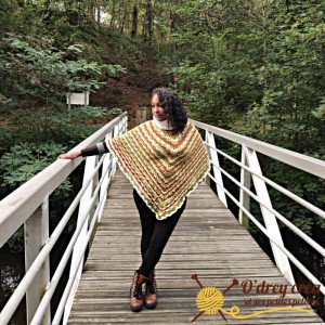 Joli poncho Automnal, O'drey créa et ses petites pelotes