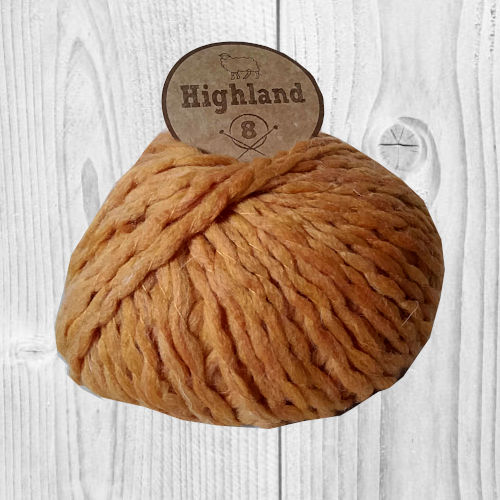 Pelote de laine Highland 08 Moutarde, O'drey créa et ses petites pelotes