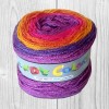Pelote de laine Trendy color violet, orange, fuchsia, Odrey créa et ses petites pelotes