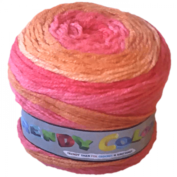 Pelote de laine Trendy color rose, orange, O'drey créa et ses petites pelotes