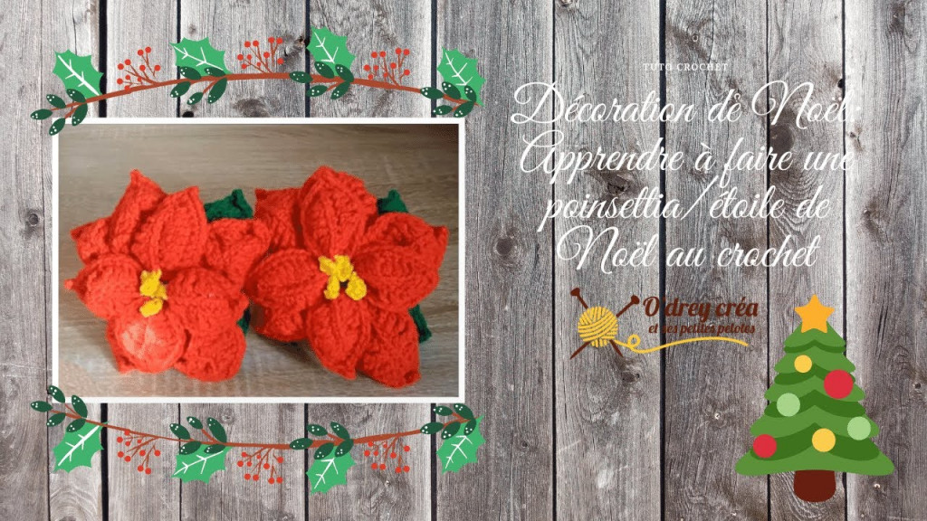 Dcoration De Nol Apprendre Faire Une Poinsettiatoile De Nol Au Crochet 1024x576