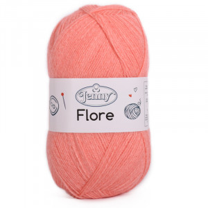 Pelote de laine jenny flore pêche, O'drey créa et ses petites pelotes