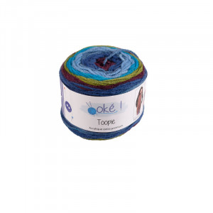 pelote de laine toopie bleu vert violet, O'drey créa et ses petites pelotes