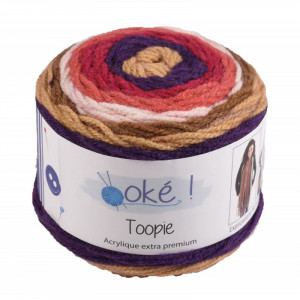 Home Pelote de laine TOOPIE, marron , beige, violet, fushia, orange, rose, O'drey créa et ses petites pelotes